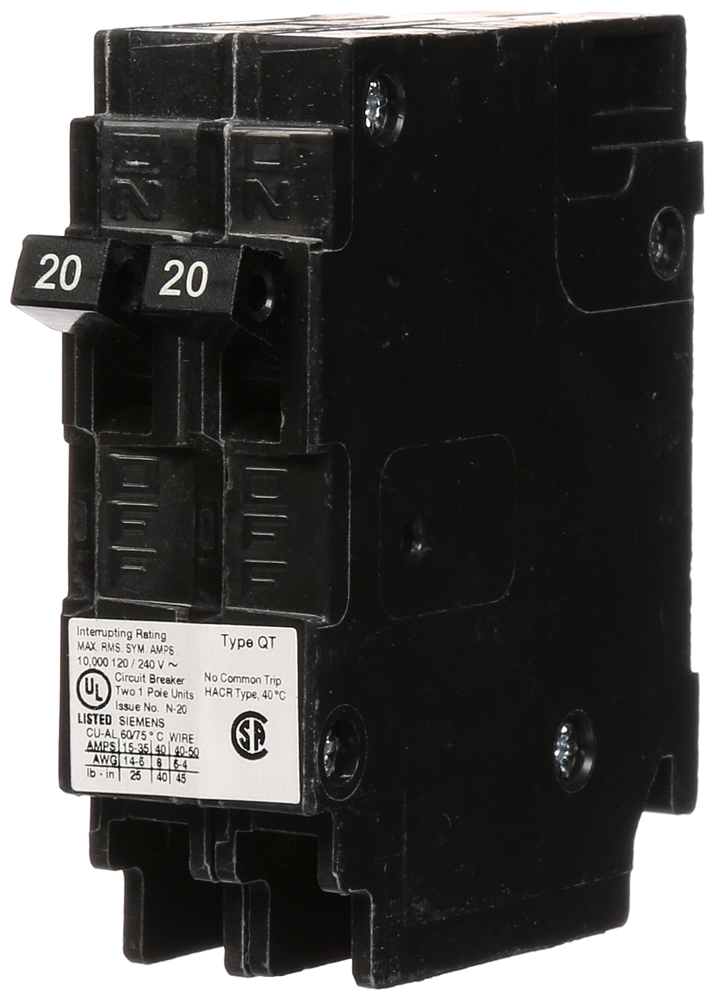 BREAKER 20/20A 1P 120V 10K QT NON-CTL