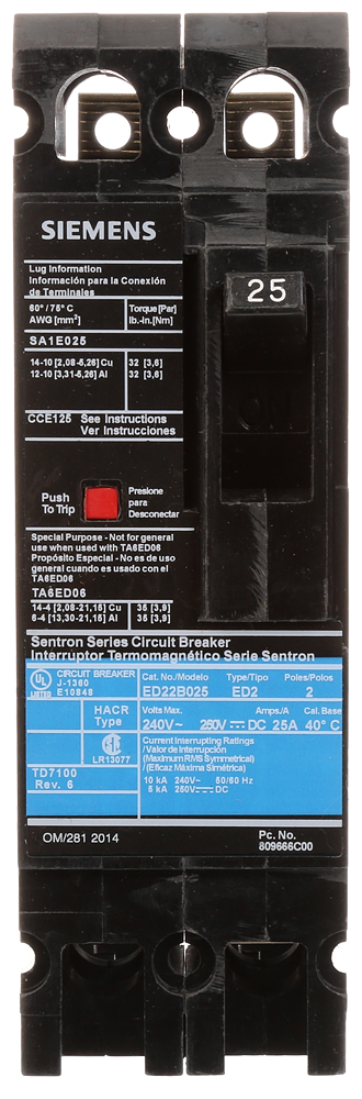 BRKR ED2 2P 240V 25A