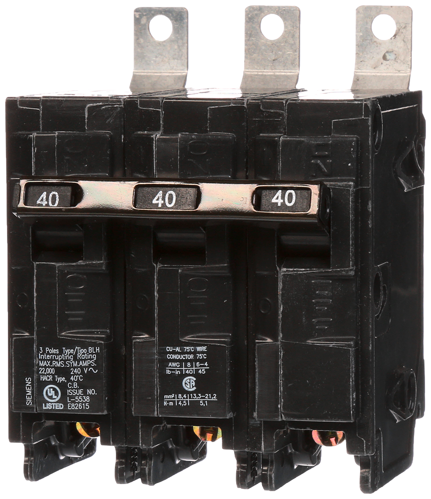 BREAKER 40A 3P 240V 22K BLH