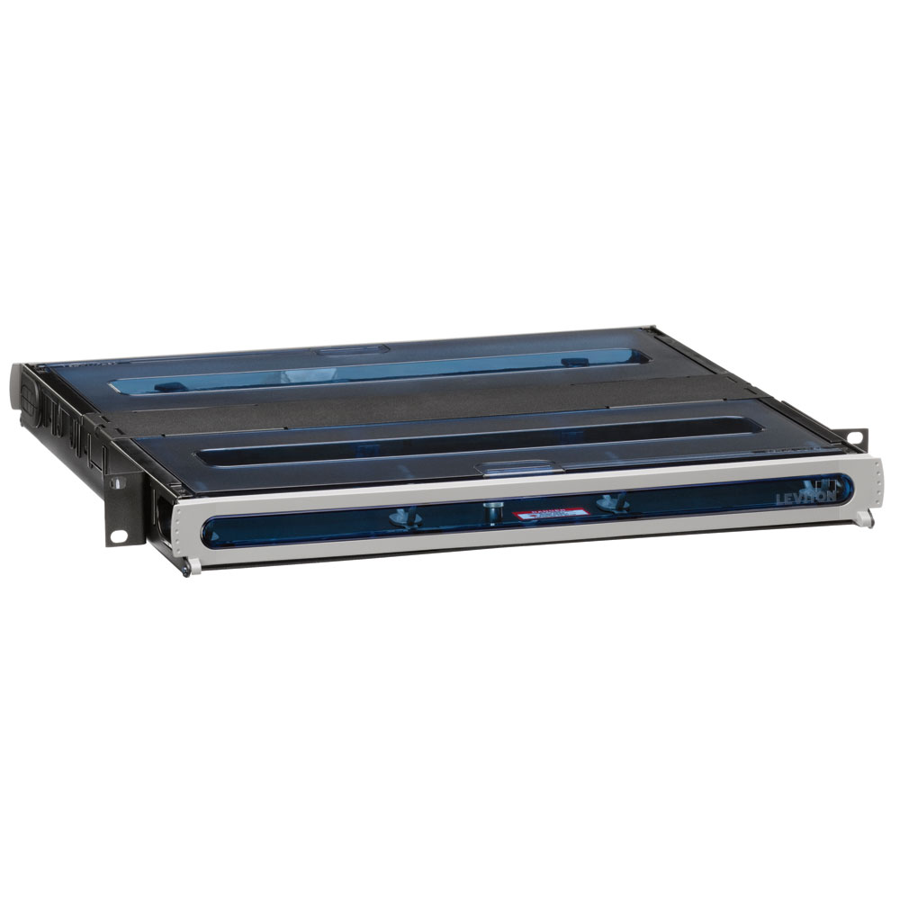 2000i SDX 1RU Fiber Enclosure, black, empty, with sliding tray; Accepts up to (3) SDX adapter plates and splice trays or (3) SDX MTP cassettes.