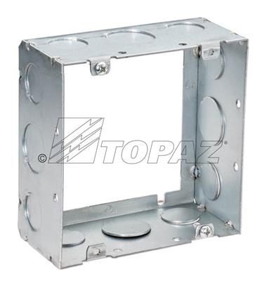 4-11/16" SQ BOX EXT 2-1/8" DP 1/2"& 3/4" KO-20PK