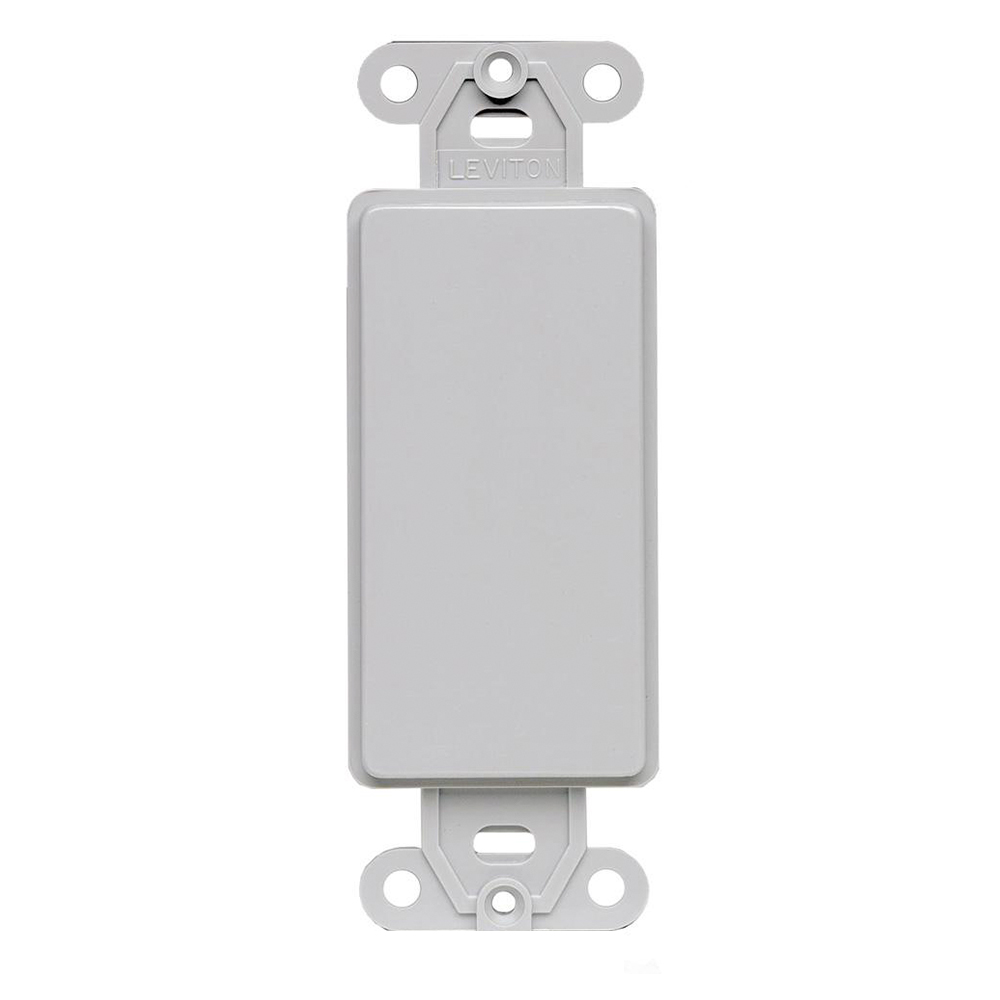 1-Gang Decora Blank Insert, Gray