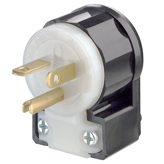 20 Amp, 250 Volt, Straight Blade Plug, Industrial Grade