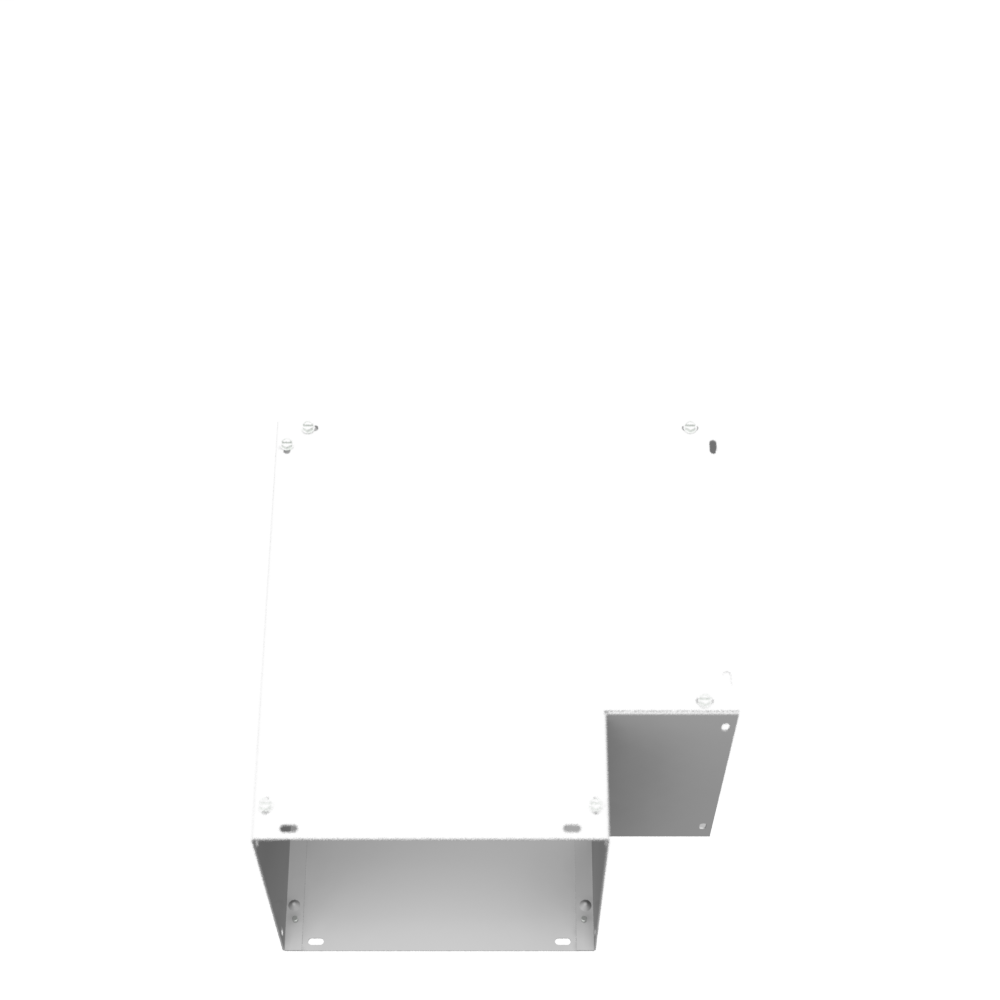 14X9.875x14 Wireway Elbow 90 Side Wall Access ANSI 61 Gray Steel