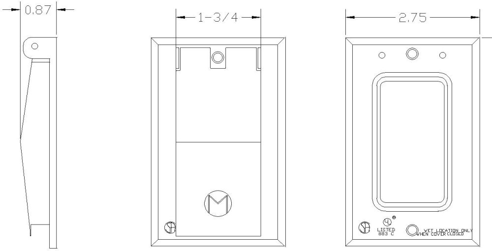 30554W, Weatherproof Device Box Cover