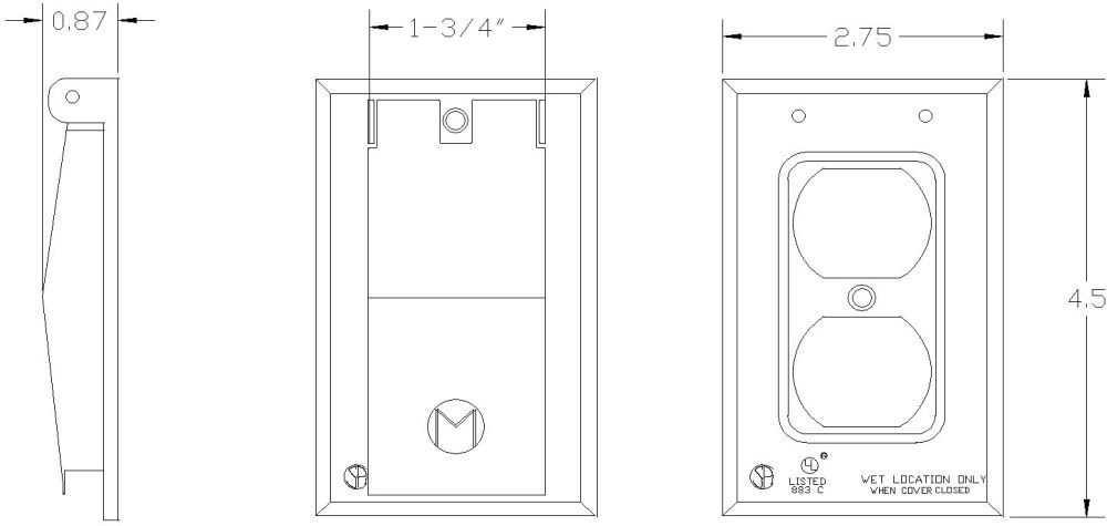 30550Z, Weatherproof Device Box Cover