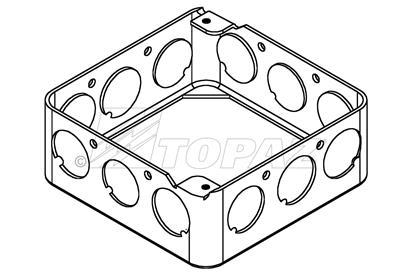 4" Steel Box Extensions 1-1/2" Deep 1/2" KO