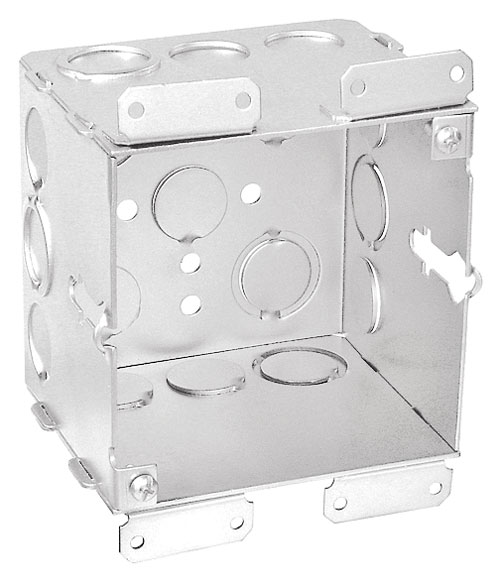52181-OW - Four Square 3-1/2" Old Work J-Box 1/2 & 3/4" Side KO, 10 Pak