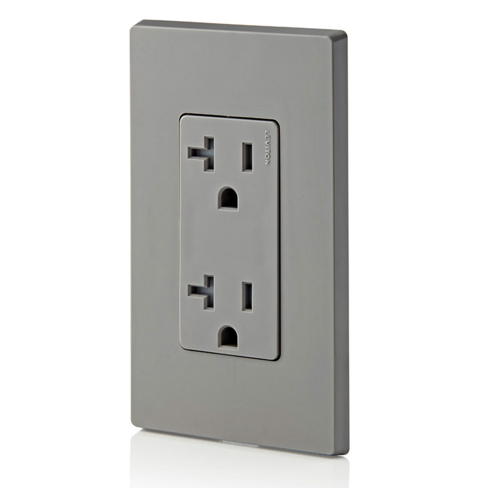 20 Amp Decora Tamper-Resistant Duplex Outlet/Receptacle, Grounding