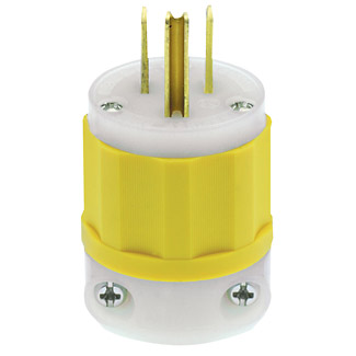15 Amp, 125 Volt, Straight Blade Plug, Industrial Grade