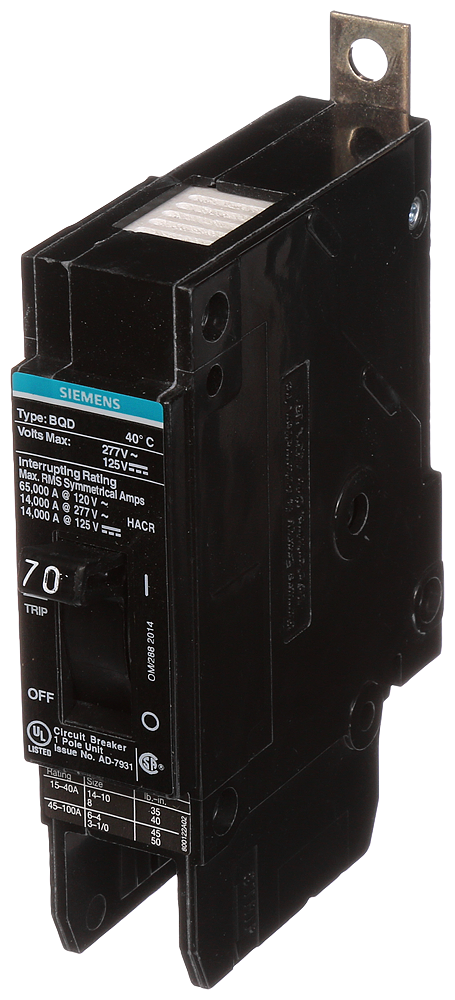 BREAKER BQD 1P 70A 277VAC 14KA