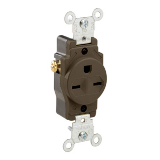 15 Amp, 250 Volt, Single Receptacle Outlet, Commercial Grade