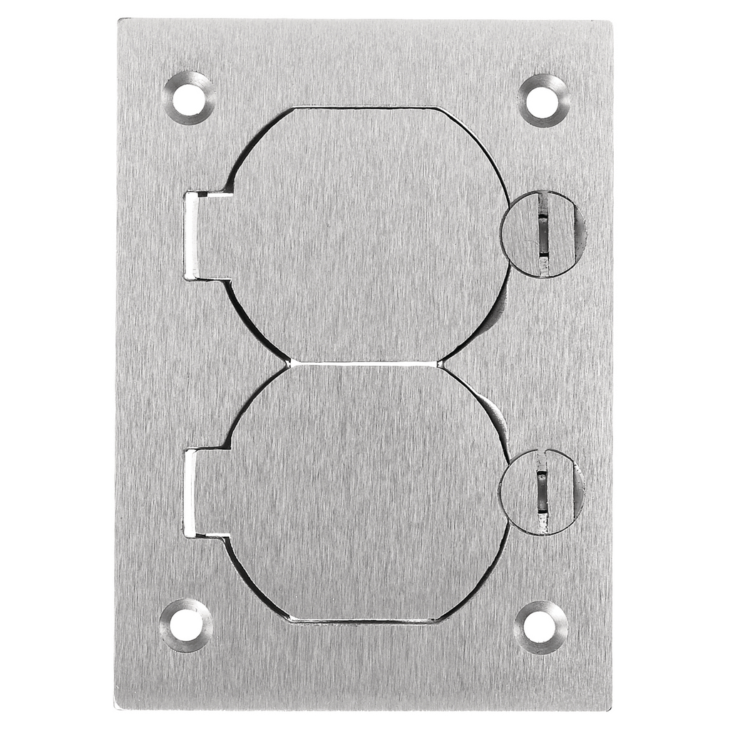 1-Gang Cover, Rectangular, Duplex Flap, Aluminum