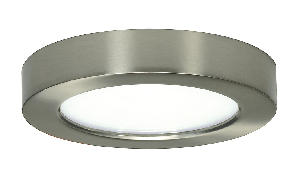 10.5 watt; 5.5" Flush Mount LED Fixture; 3000K; Round Shape; Brushed Nickel Finish; 120 volts