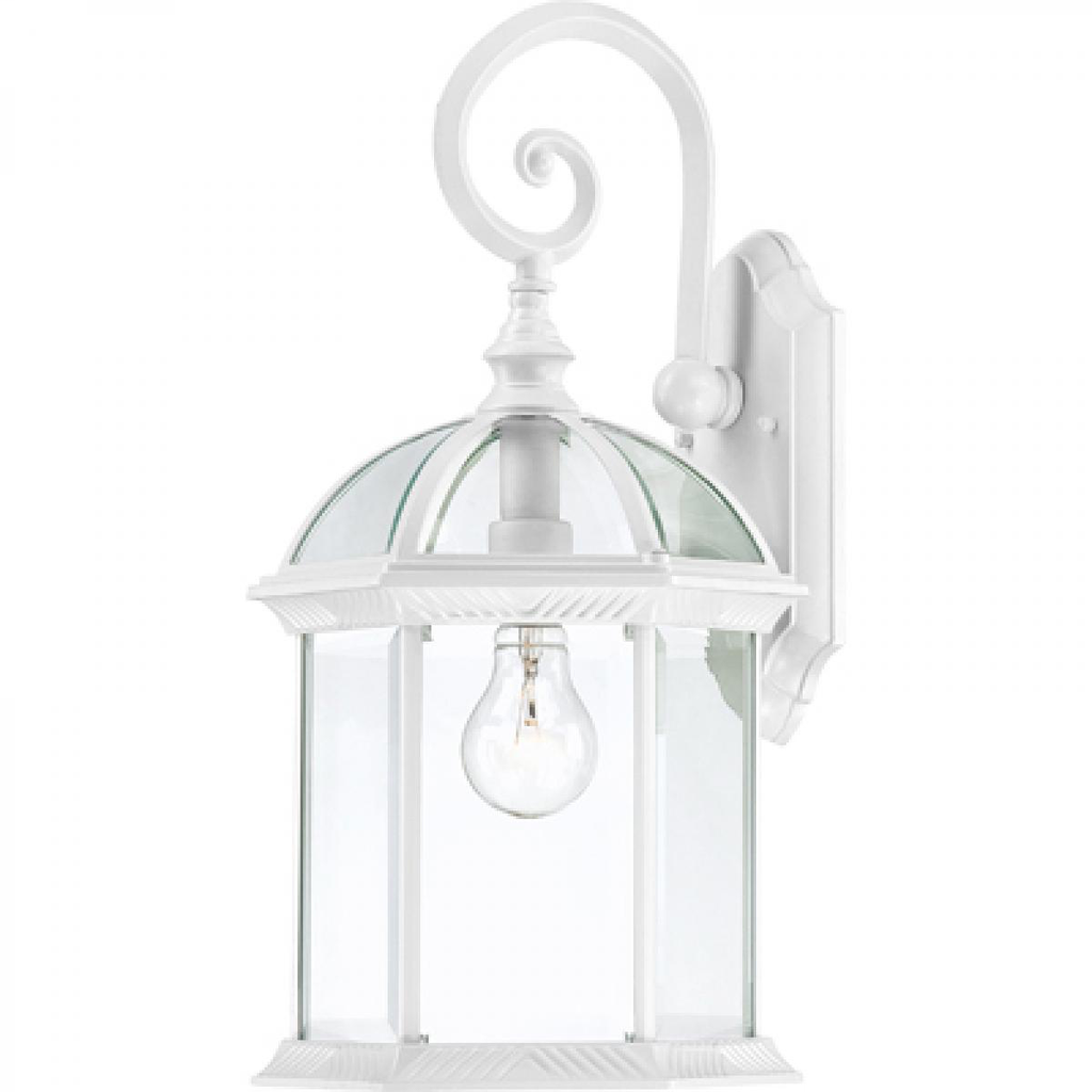 Boxwood - 1 Light 19" Wall Lantern with Clear Beveled Glass - White Finish