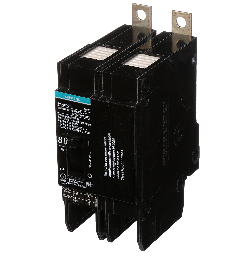 BREAKER BQD 2P 80A 480VAC 14KA