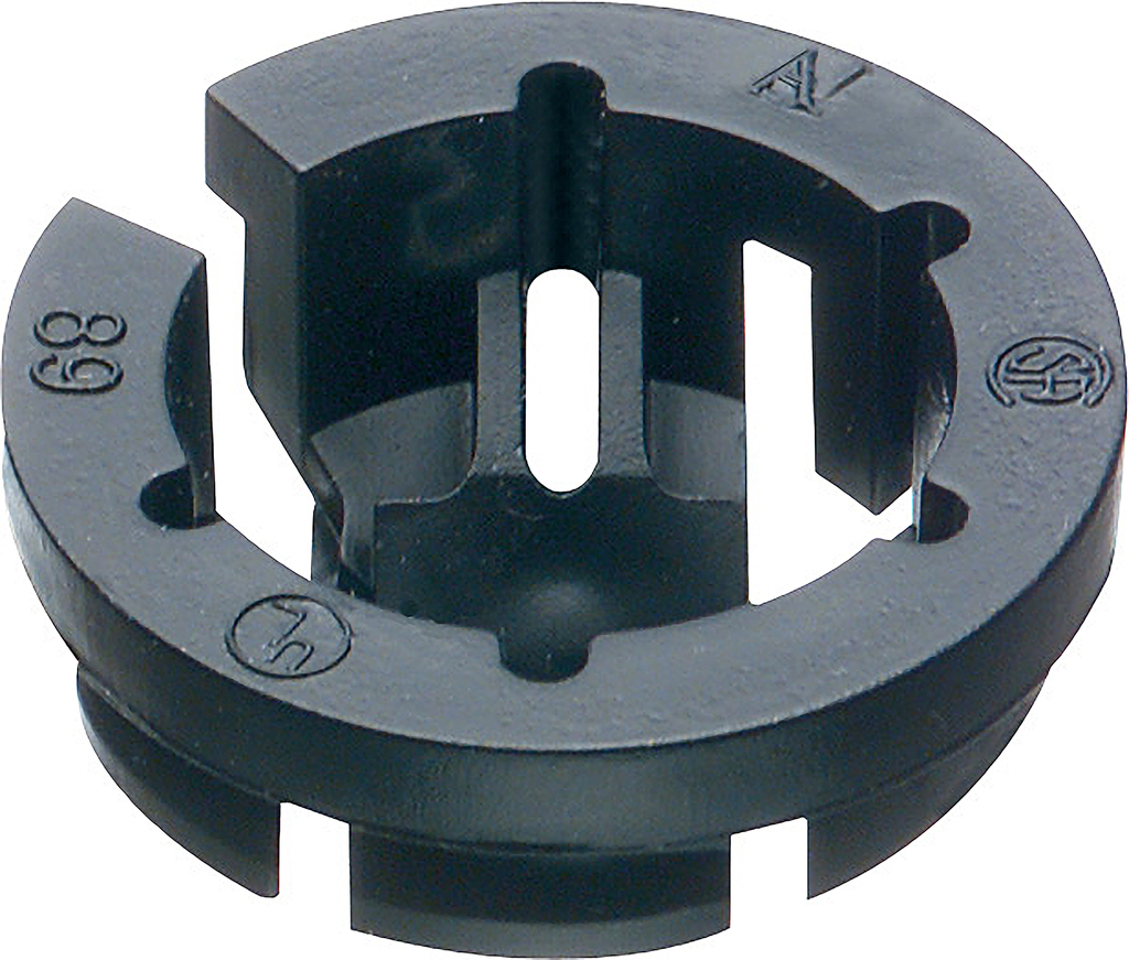 Black Button Non-Metallic Push-in Connector 1/2"