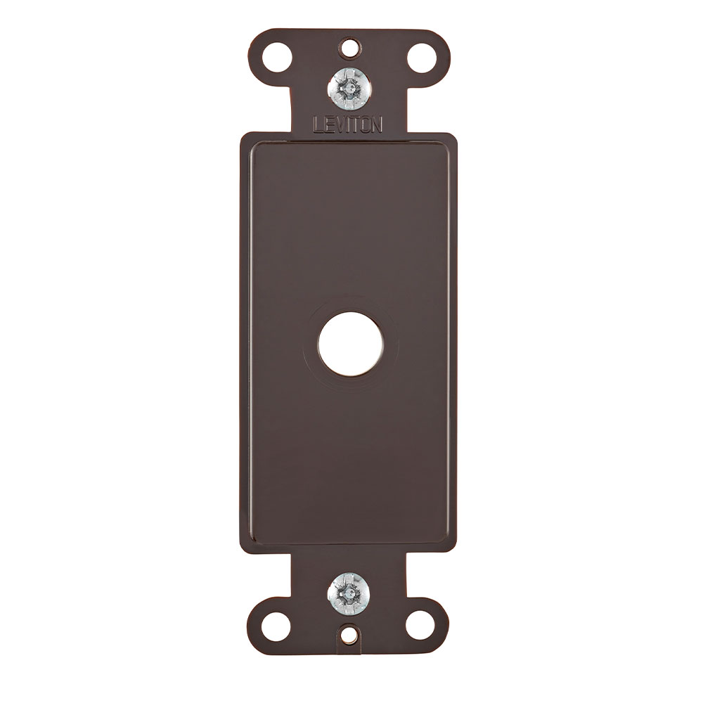 1-Gang Decora Adapter for Rotary Dimmers, fits over .406 inch dimmer shaft, Brown