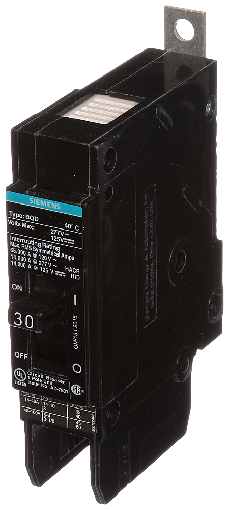 BREAKER BQD 1P 30A 277VAC 14KA