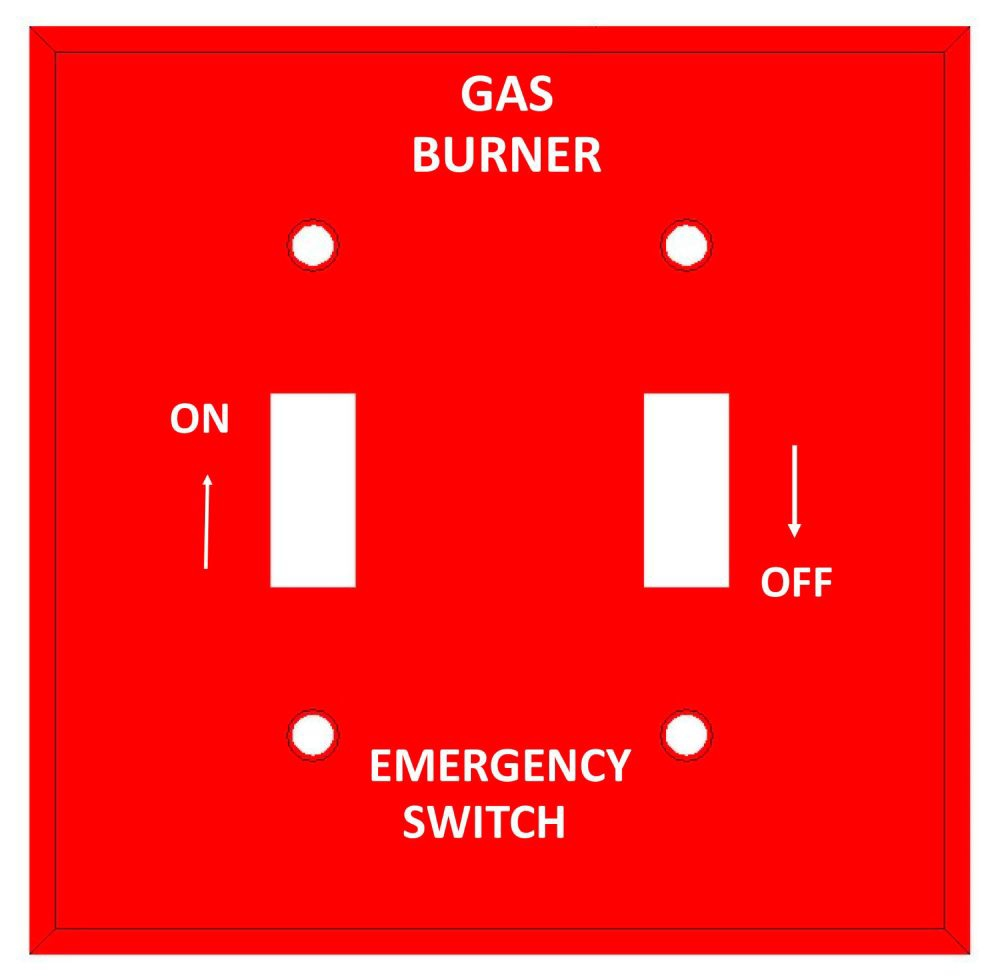 41021, Gas Burner Wallplate