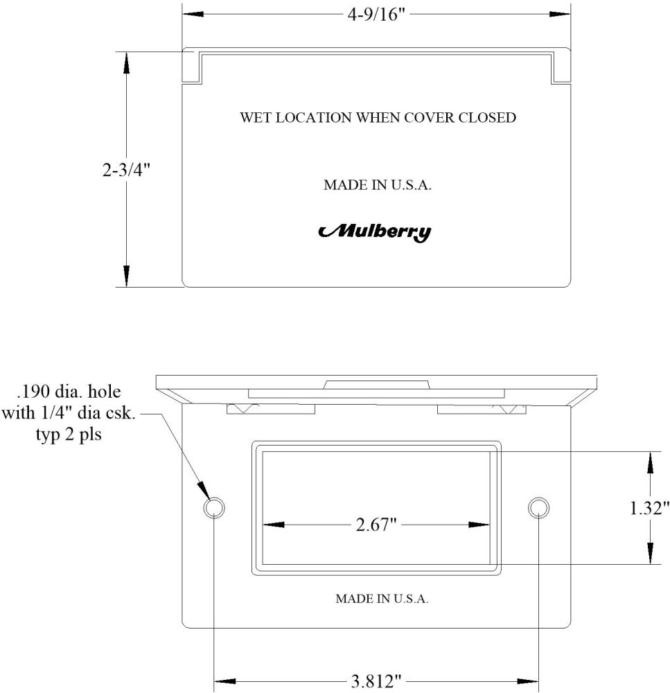 30451Z, Weatherproof Device Box Cover