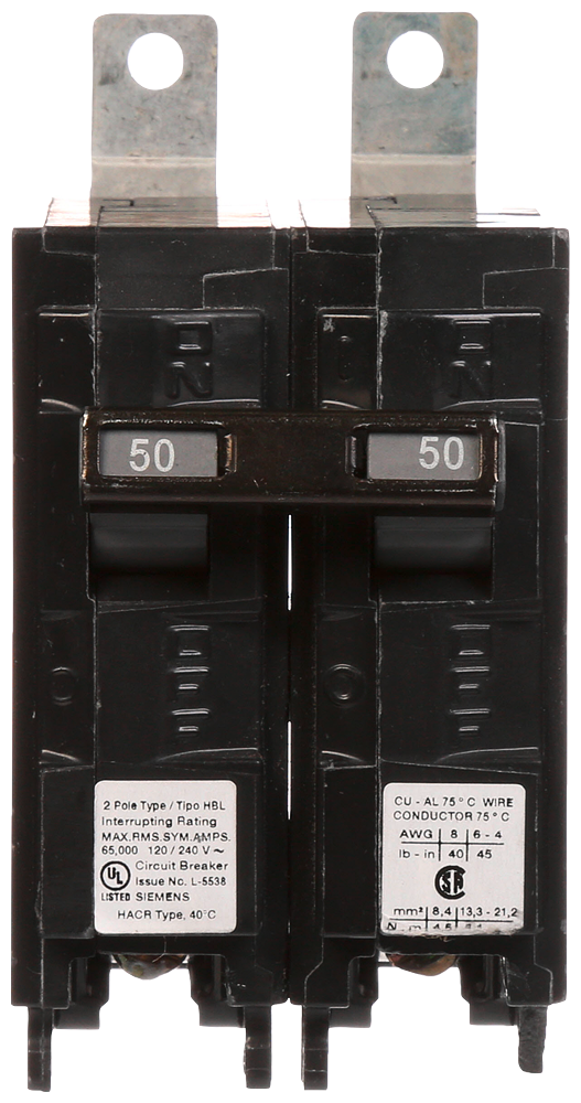 BREAKER 50A 2P 120/240V 65K HBL