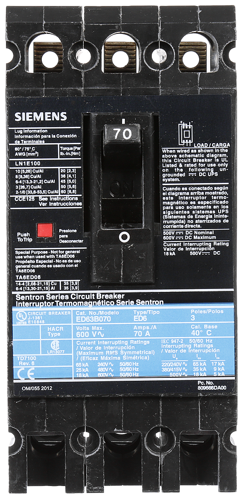 BRKR ED6 3P 600V 70A