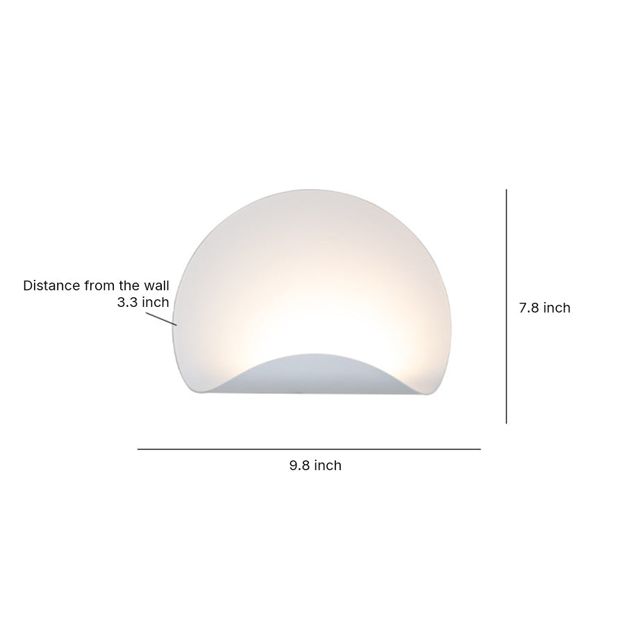 White Wall Lights Minimalist Iron Body Simple Style Creative LED Lamp