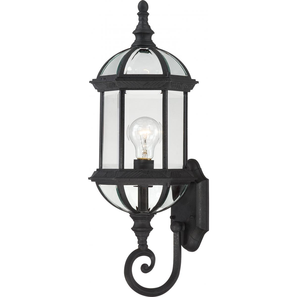 Boxwood - 1 Light 22" Outdoor Wall with Clear Beveled Glass, Color retail packaging