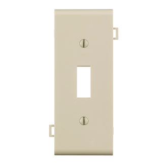1-Gang Toggle Switch Wallplate, Sectional, Thermoplastic Nylon, Light Almond