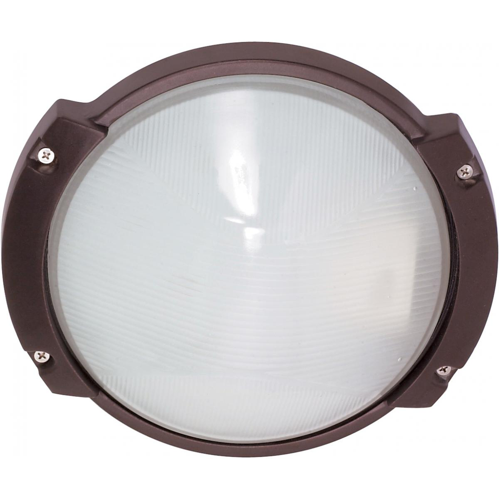 1 Light - 11'' Oblong Round Bulkhead - Architectural Bronze Finish