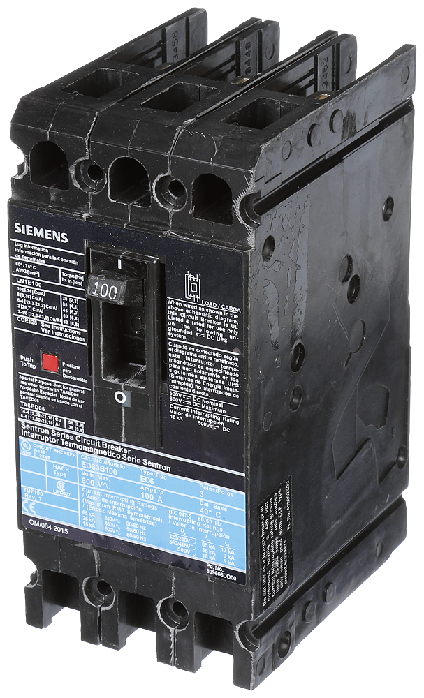 BRKR ED6 3P 600V 100A LUG