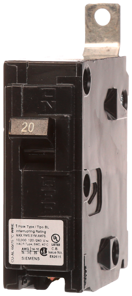 BREAKER 20A 1P 120V 10K BL FUNGUS-PROOF