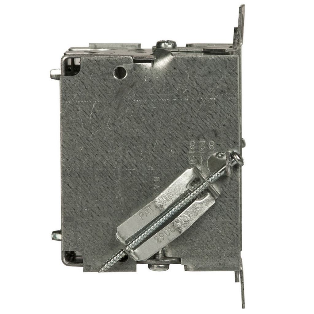 3 in. x 2 in. Switch Box, Gangable, 2-1/2 in. Deep with One 1/2 in. KO & AC/MC/Flex Clamps, Griptite, Old Work