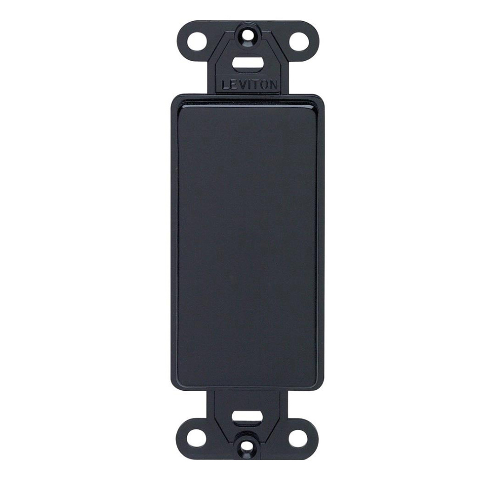 1-Gang Decora Blank Insert, Black