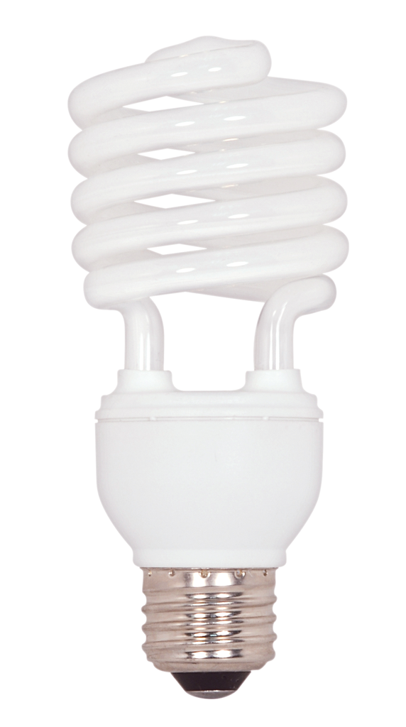 20 Watt; Mini Spiral Compact Fluorescent; 4100K; 82 CRI; Medium base; 120 Volt