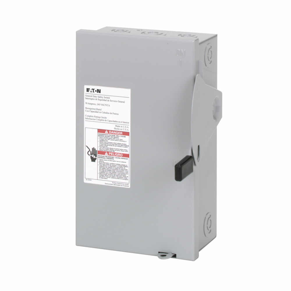 30A 2P Gd Fusible Safety Switch WNeut 240V