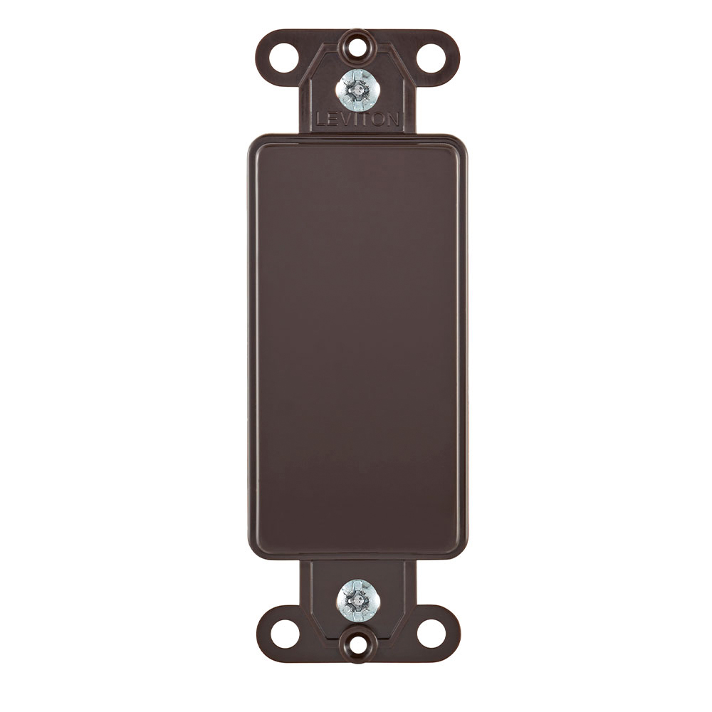 1-Gang Decora Blank Insert, Brown