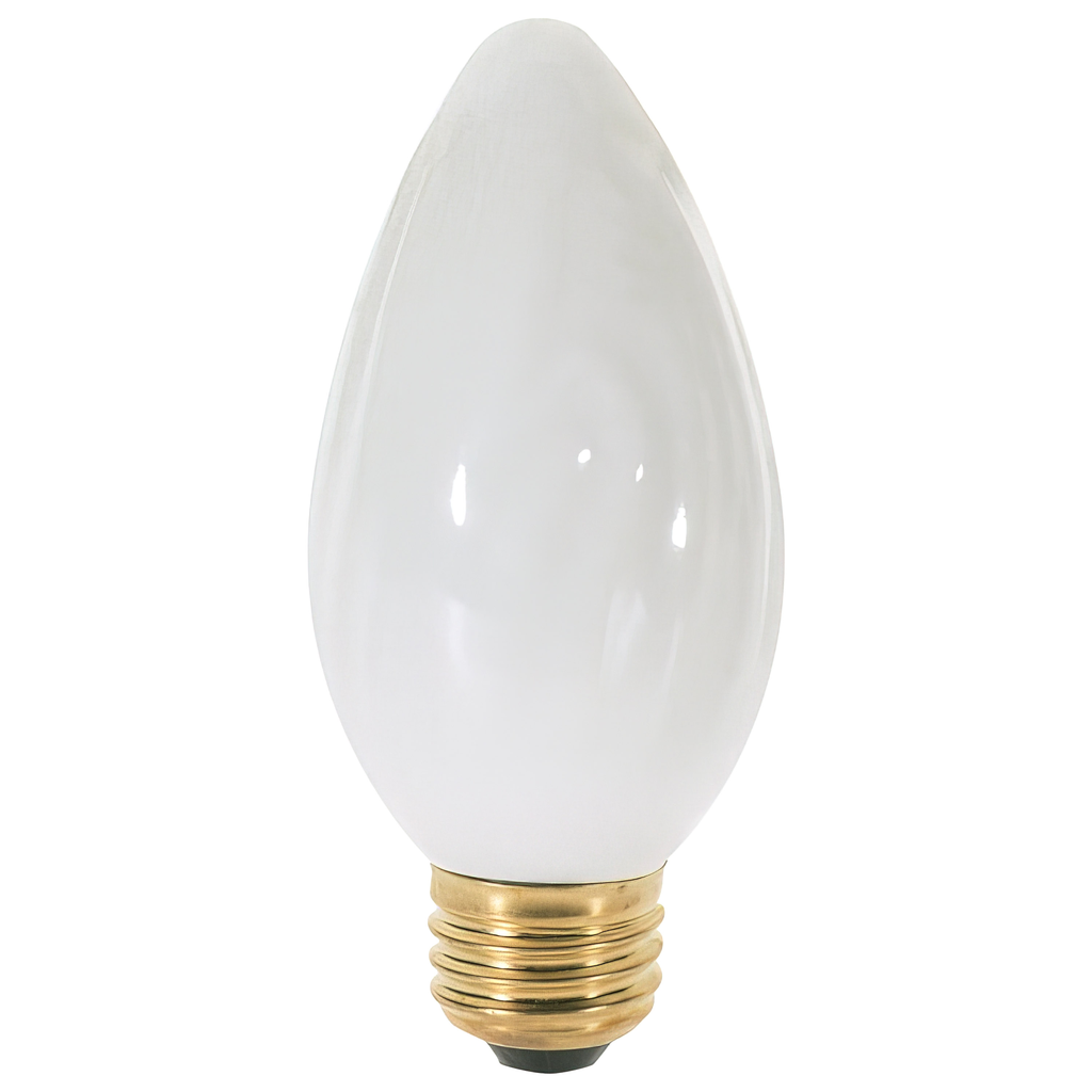 40 Watt F15 Incandescent; White; 1500 Average rated hours; 320 Lumens; Medium base; 120 Volt
