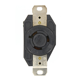 20 Amp, 600 Volt, Flush Mount Locking Receptacle, Industrial Grade