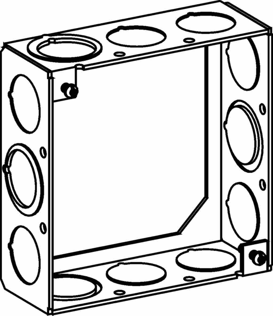 1-1/2" DEEP, 4" SQUARE (4S) EXTENSION RING WELDED WITH MKO
