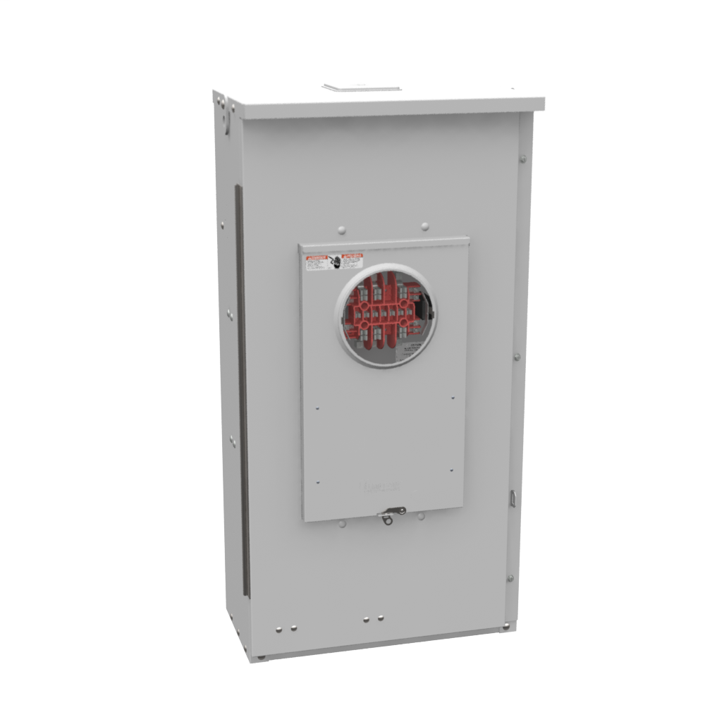 13 Terminal Ringless Large Closing Plate Test Switch Prewired 200-400 Ampere Painted Steel Single Front Piano Hinge Cover Hasp Current Transformer Mounting Included 120-208 Volt