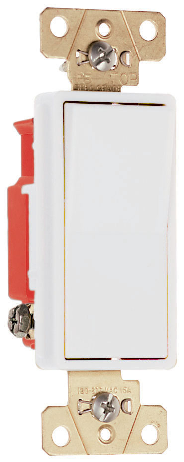 20A 120V/277V Specification Grade Single Pole Decorator Paddle Switch, White