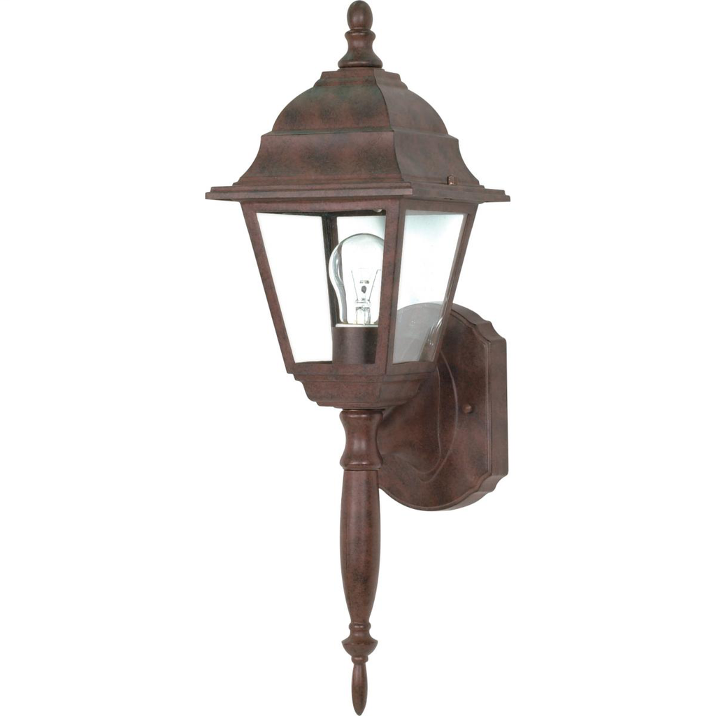 Briton, 1 Light, 18 in., Wall Lantern with Clear Seed Glass, Color retail packaging