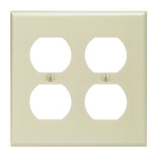 2-Gang Duplex Device Standard Standard Size, Ivory
