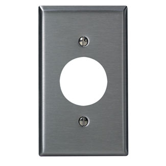 1-Gang Wallplate, Standard Size, Non-Magnetic Stainless Steel