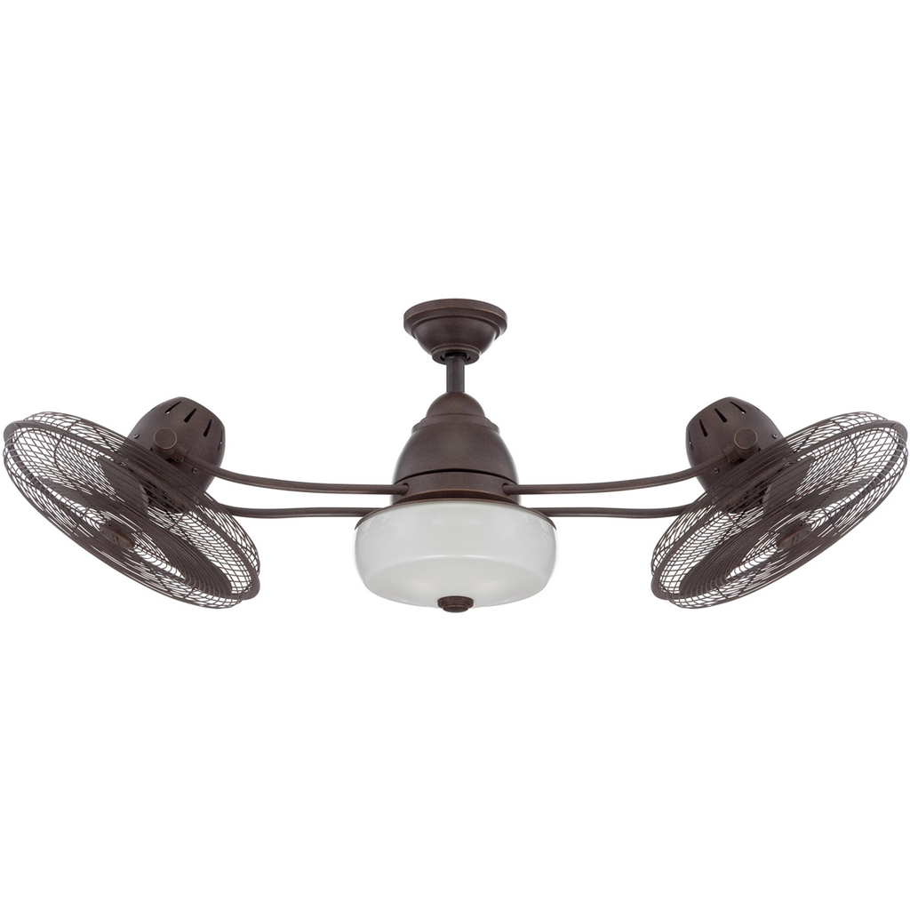 48" Bellows II Indoor/Outdoor (Damp) in Aged Bronze Textured w/ Aged Bronze Blades