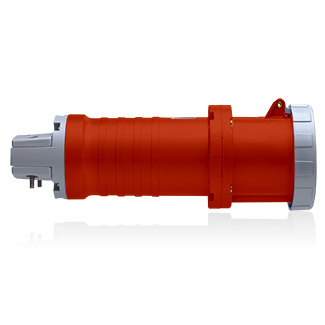 60 Amp, 480 Volt 3-Phase, 3P, 4W, North American Pin & Sleeve Connector, Industrial Grade, IP67, Watertight - RED