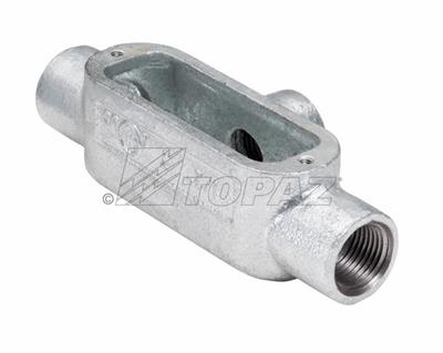 3/4" Threaded T Type Rigid Conduit Body - Hot Dip Galvanized