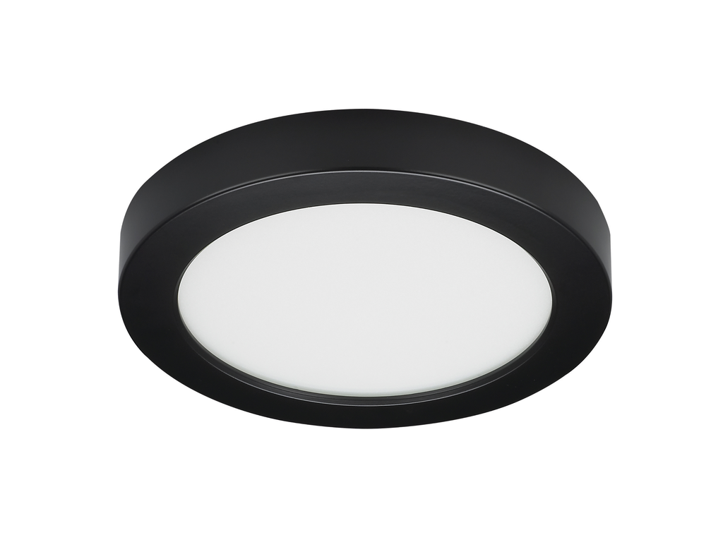 Battery Backup Module Housing Only For Flush Mount LED Fixture; 7 in. Round; Black Finish